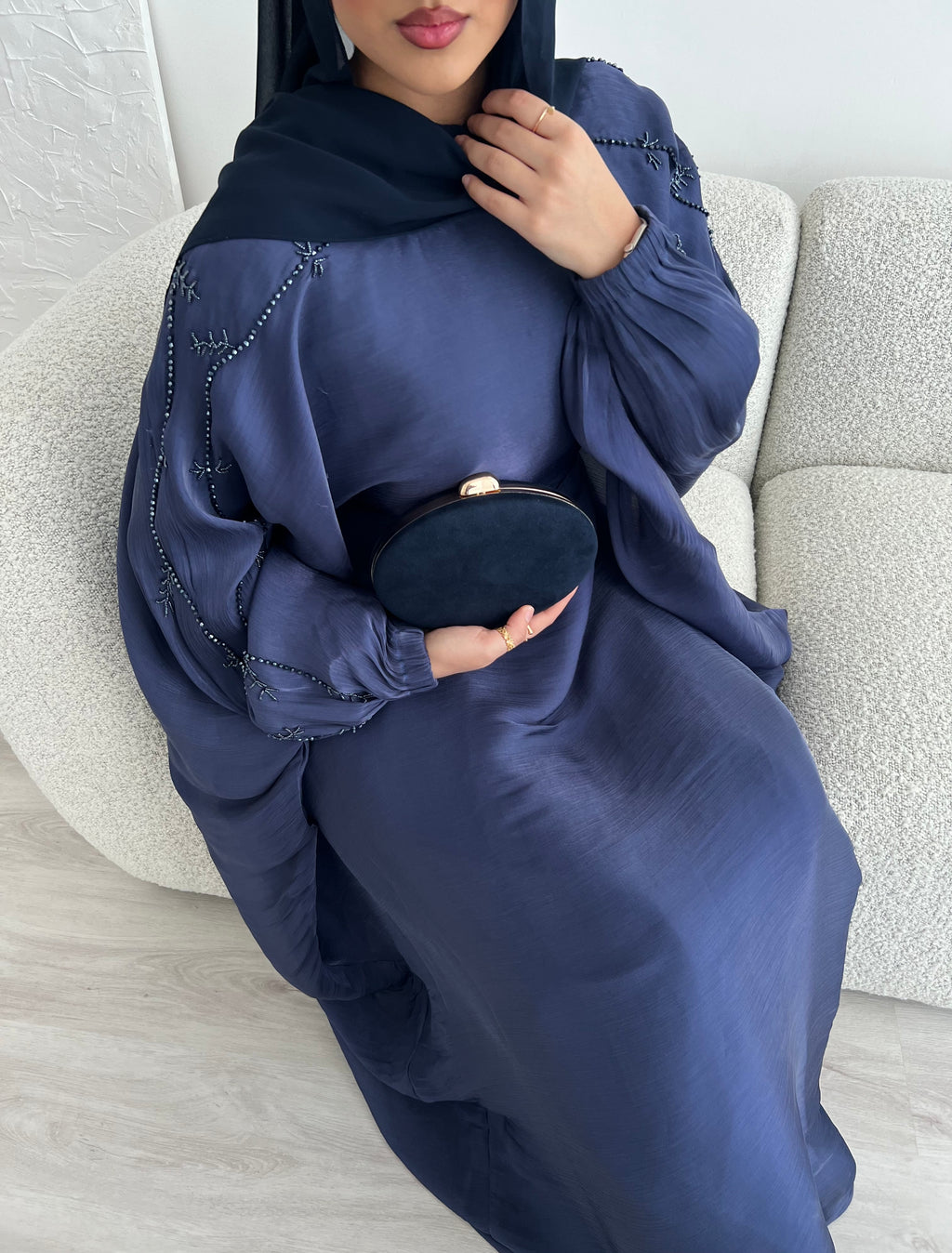 Doha Abaya V2 - Midnight Navy