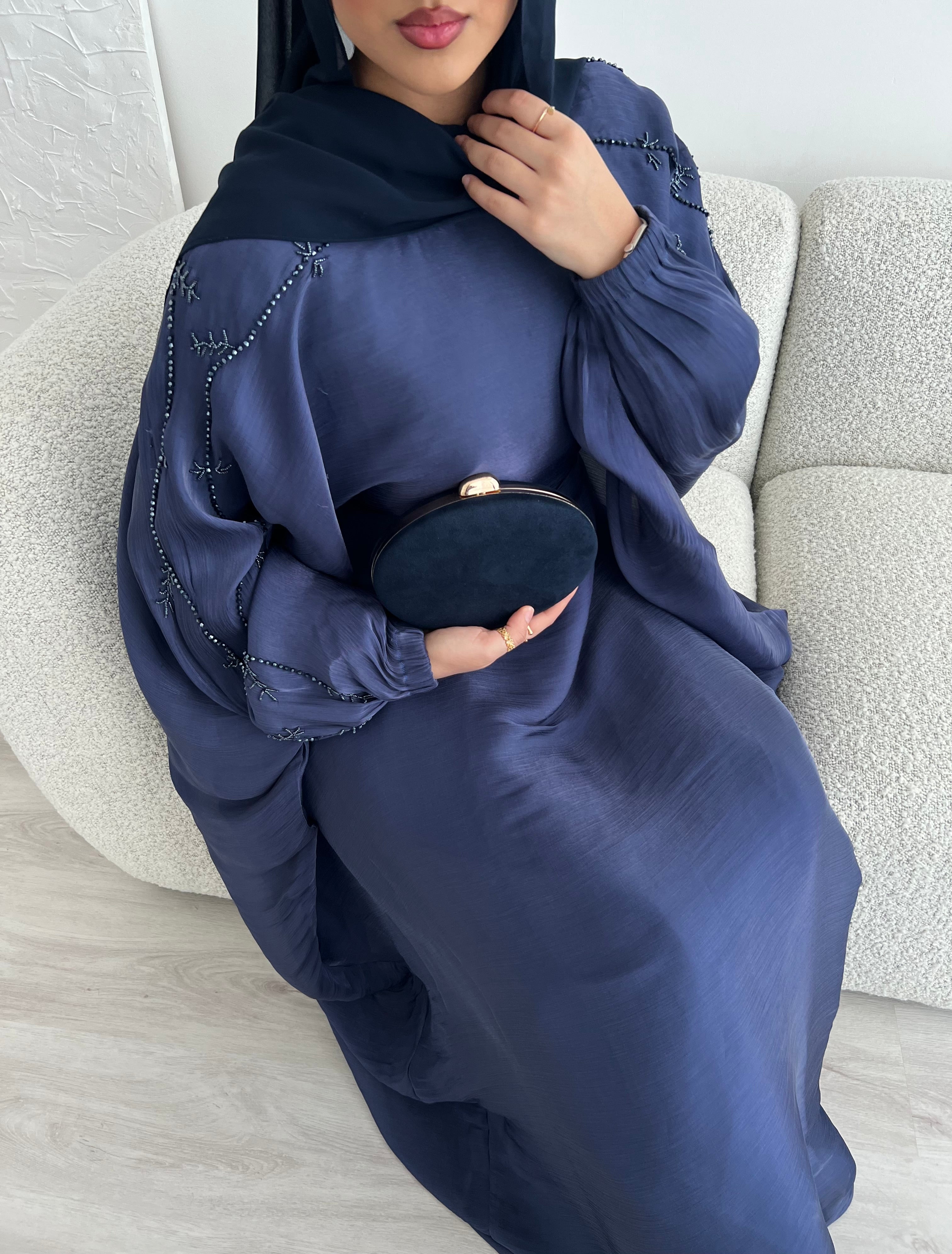 Doha Abaya V2 - Midnight Navy