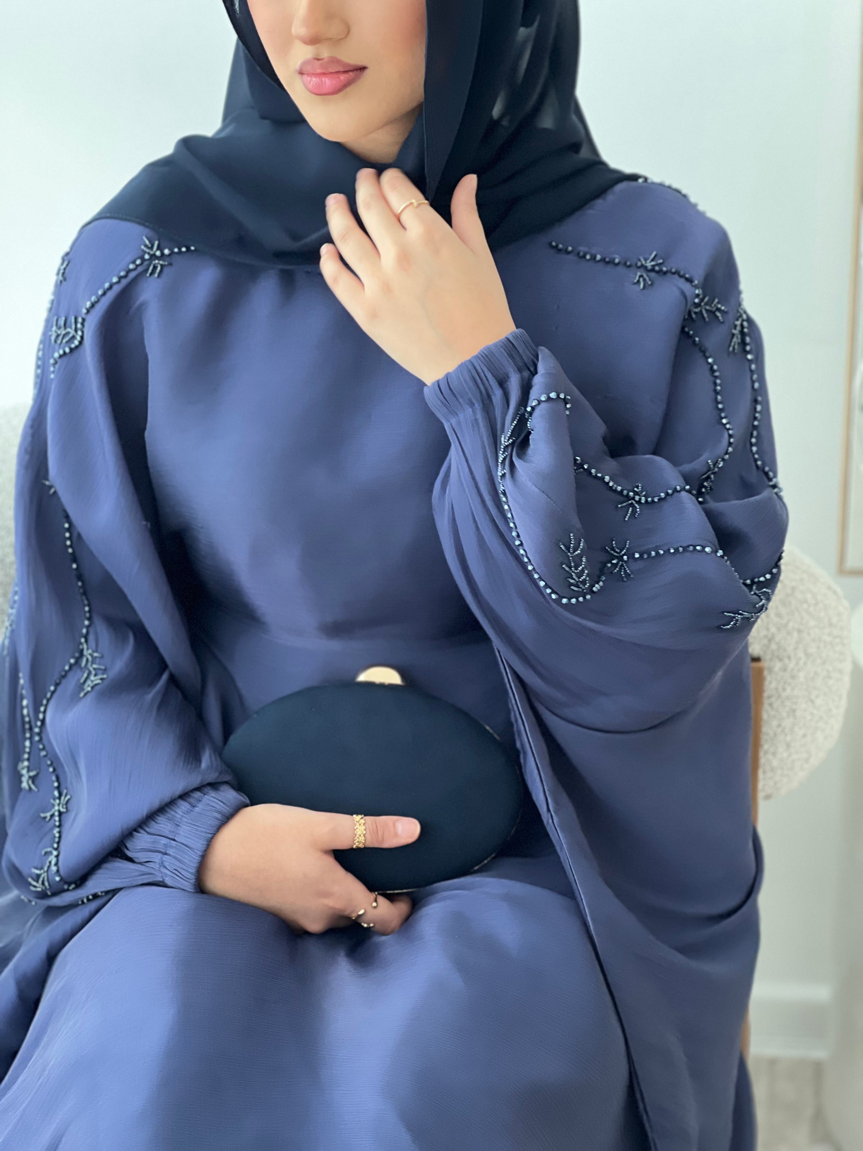Doha Abaya V2 - Midnight Navy