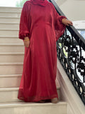 V1 Doha Abaya - Cherry