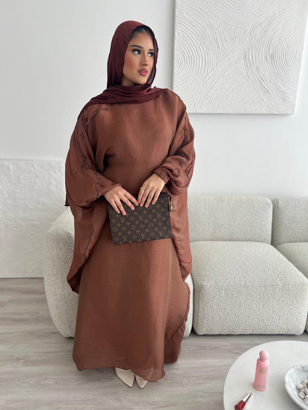 Doha Abaya V2 - Chocolate Brown