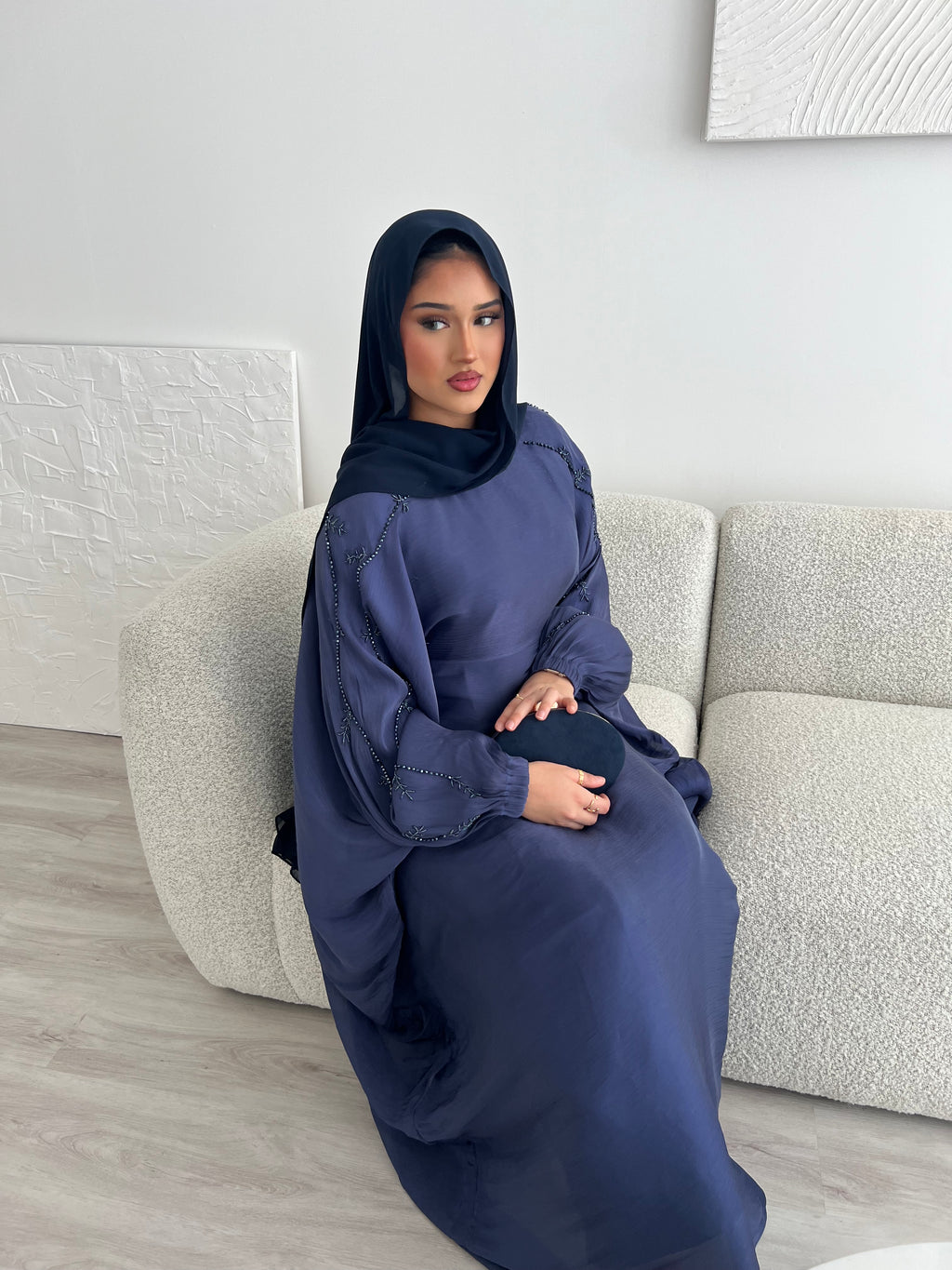 Doha Abaya V2 - Midnight Navy