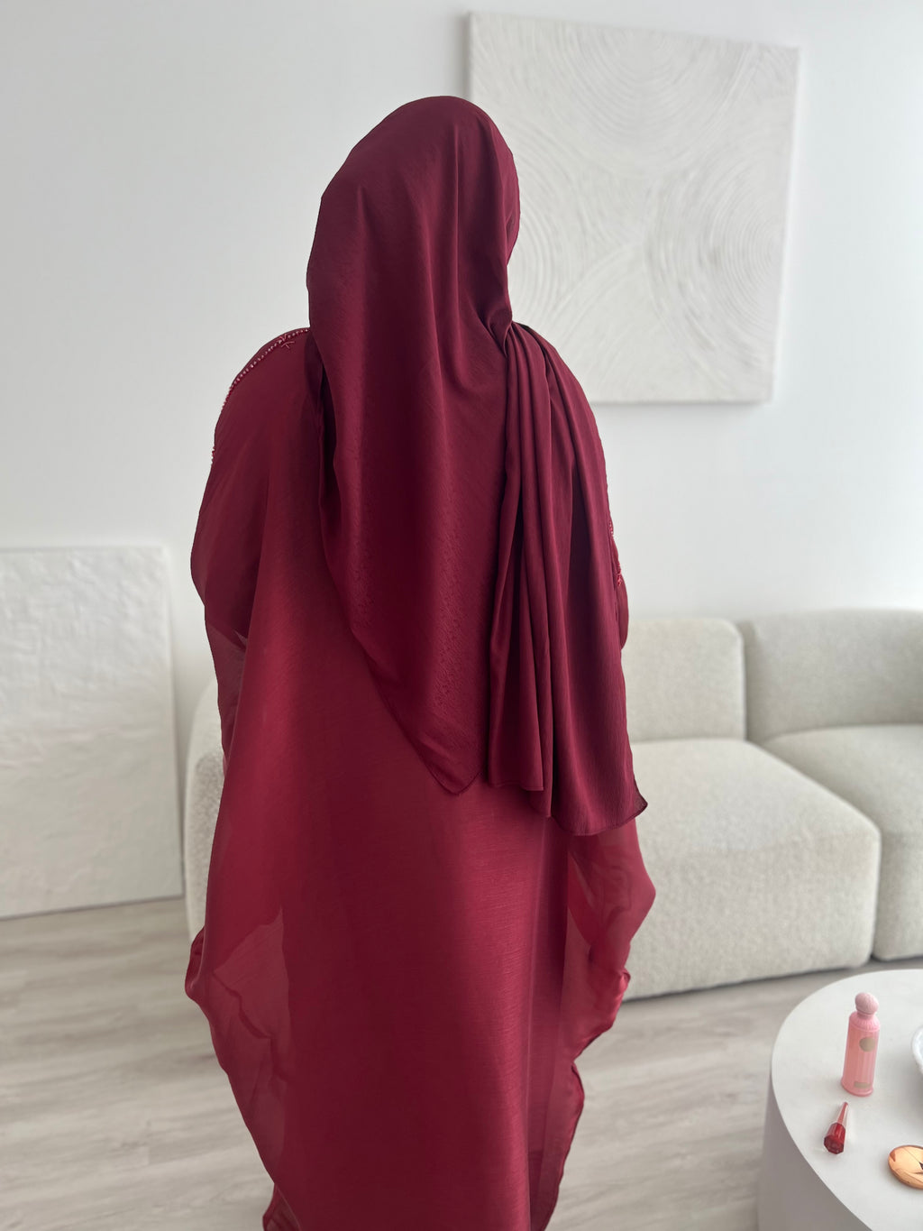 Doha Abaya V2 - Maroon Noir