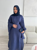 Doha Abaya V2 - Midnight Navy